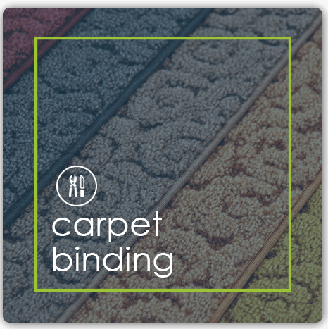 A Picture of a Carpet With the Words Carpet Binding on It