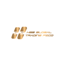 Gold logo of HSS Global Trading FZCO, with four stylized parallelograms.