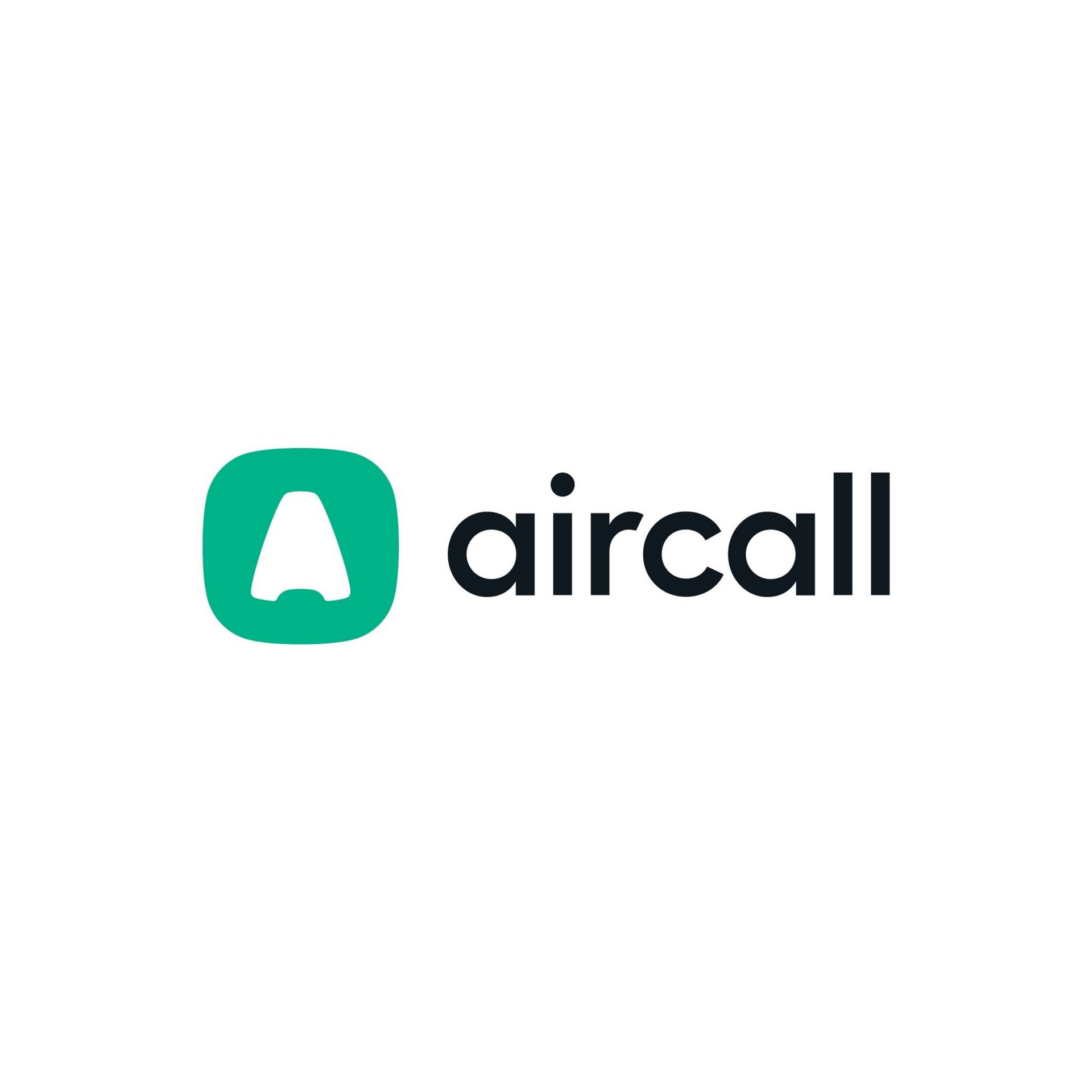 Aircall logo with a green icon and black text on a white background