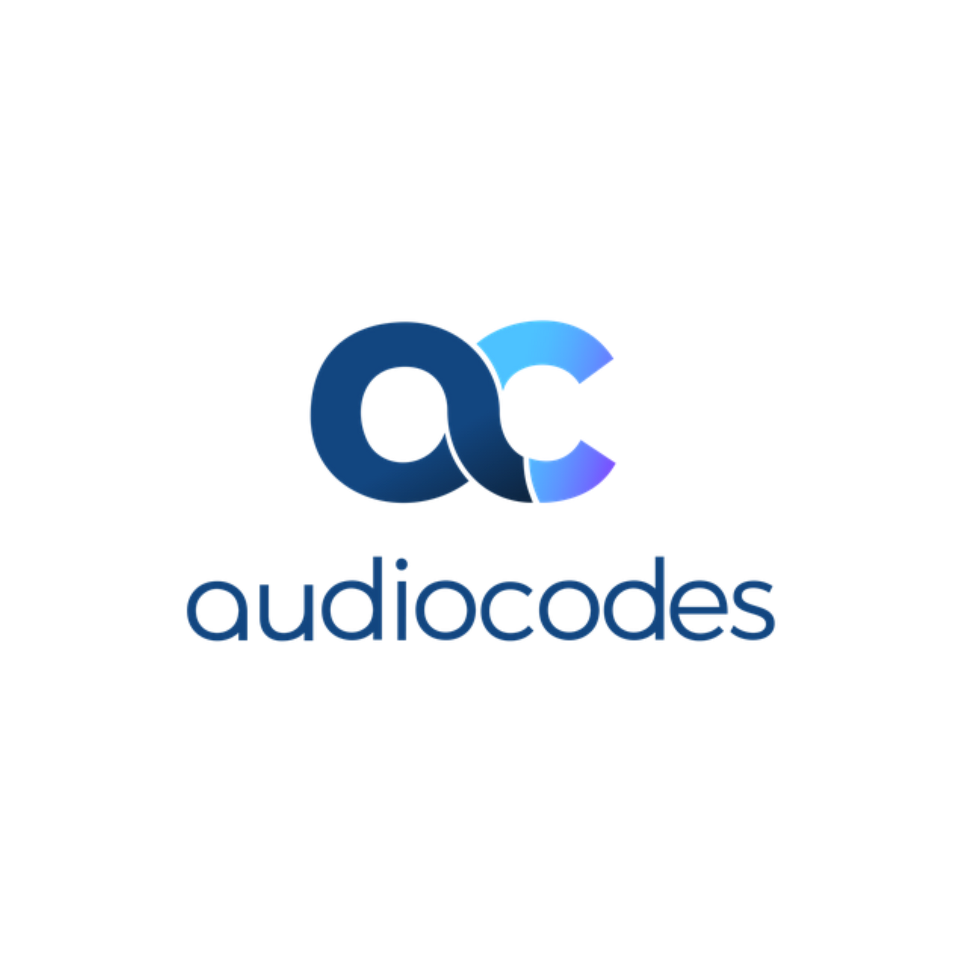 AudioCodes logo in blue and gradient lettering on a white background