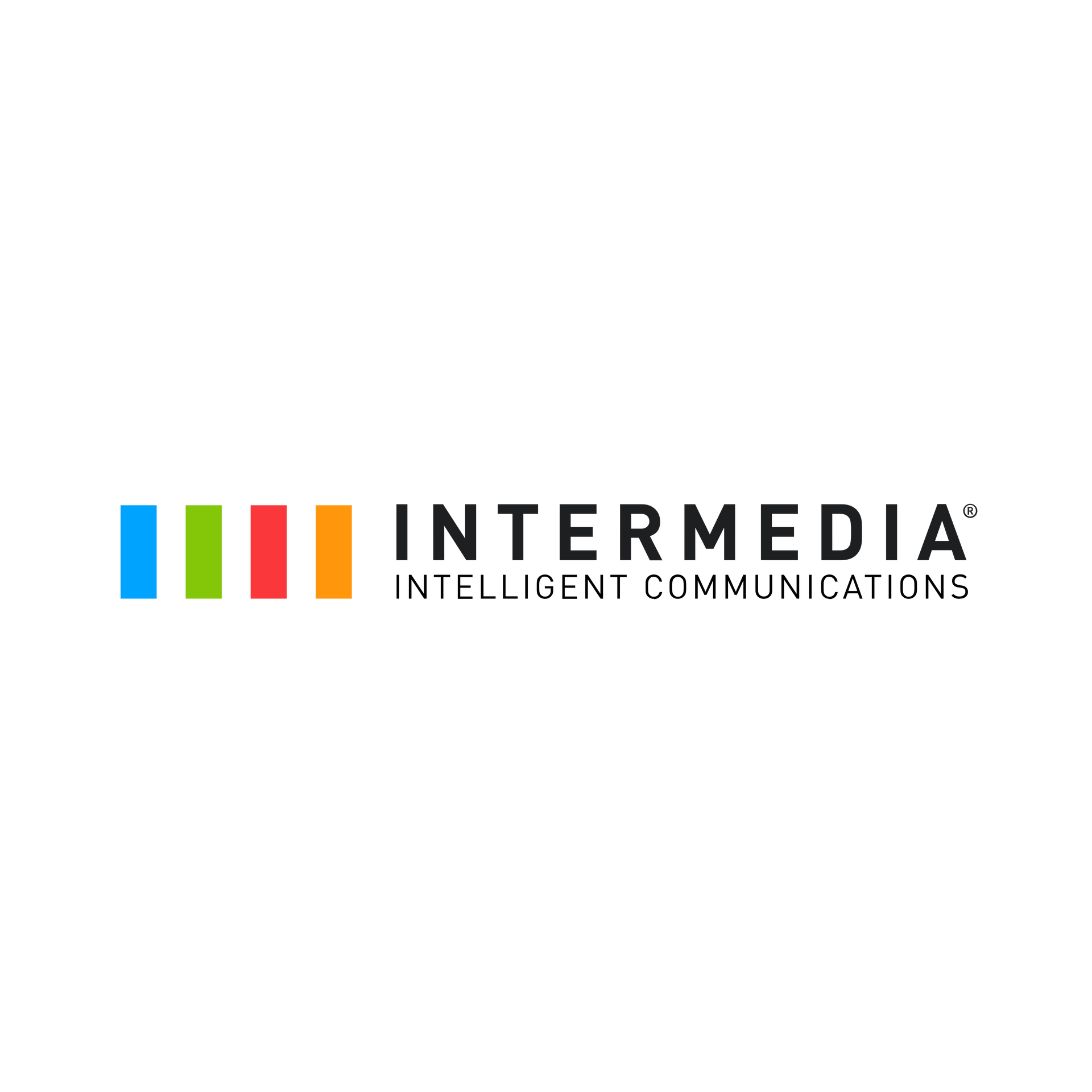 Intermedia logo with four colored bars and the text “INTERMEDIA Intelligent Communications”