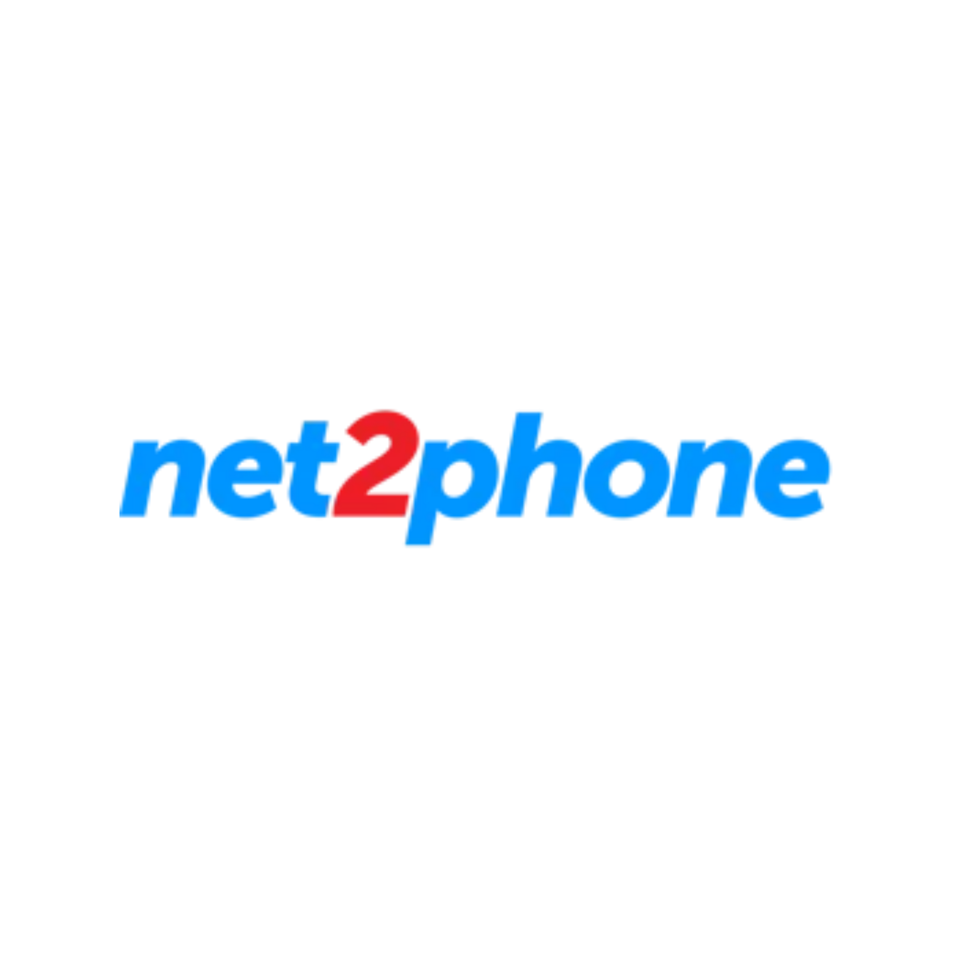 Net2phone logo in blue and red text on a white background