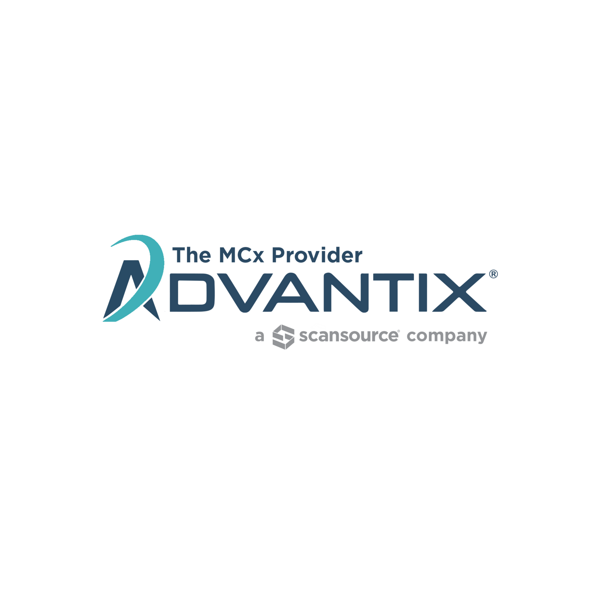 Advantix logo with teal and gray text, “The MCx Provider” and “a scsource company” beneath it
