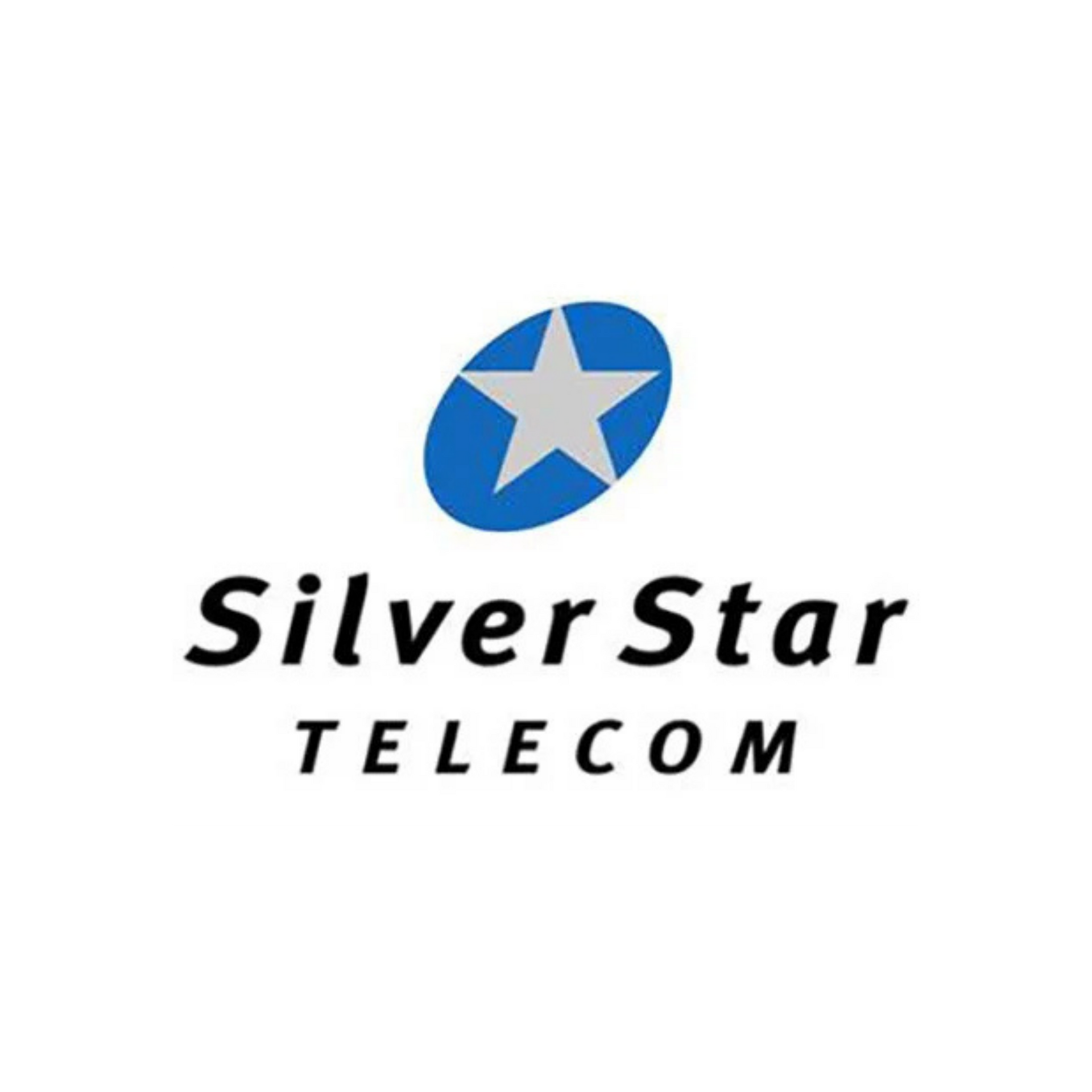 Silver Star Telecom logo with blue star icon and black text