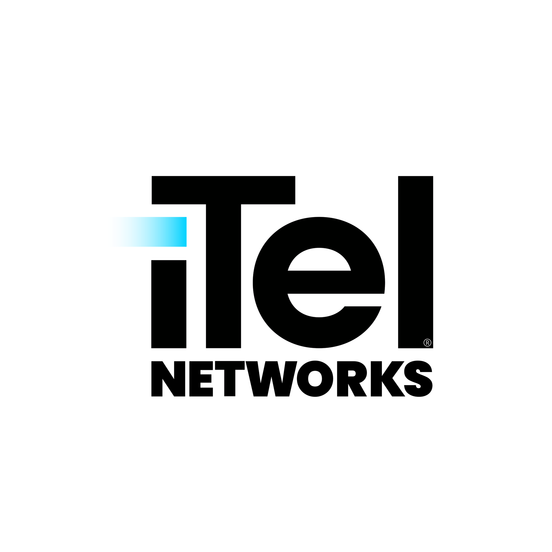 ITel Networks logo in black with a light blue accent on a white background