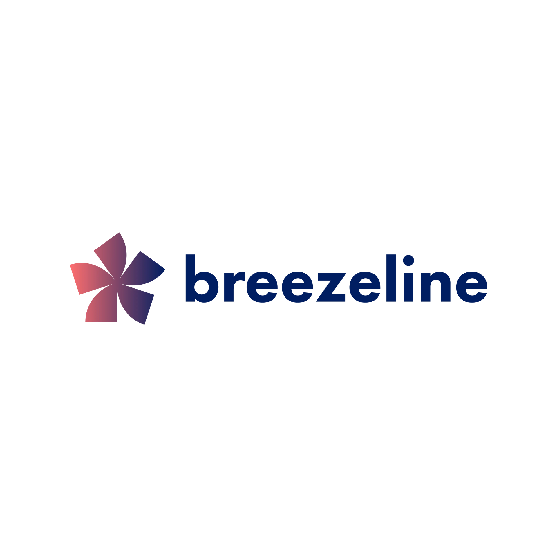 Breezeline logo with purple and red pinwheel icon and dark blue text