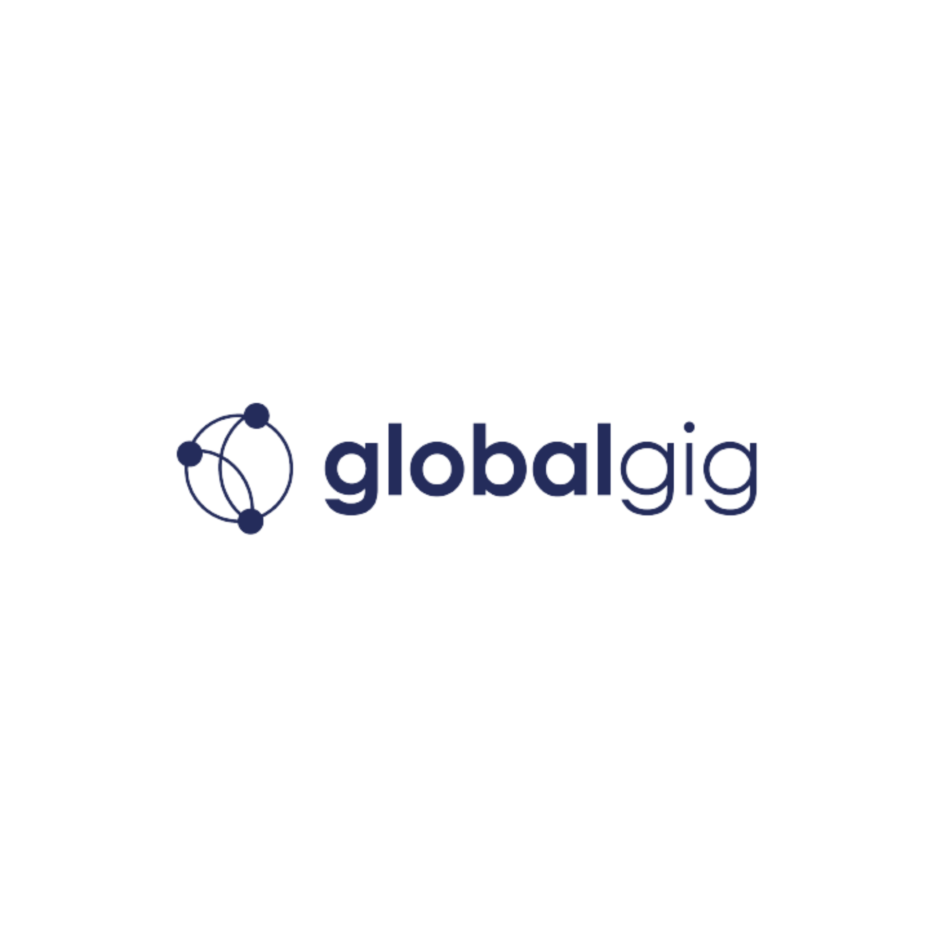 Globalgig logo in navy blue on a white background