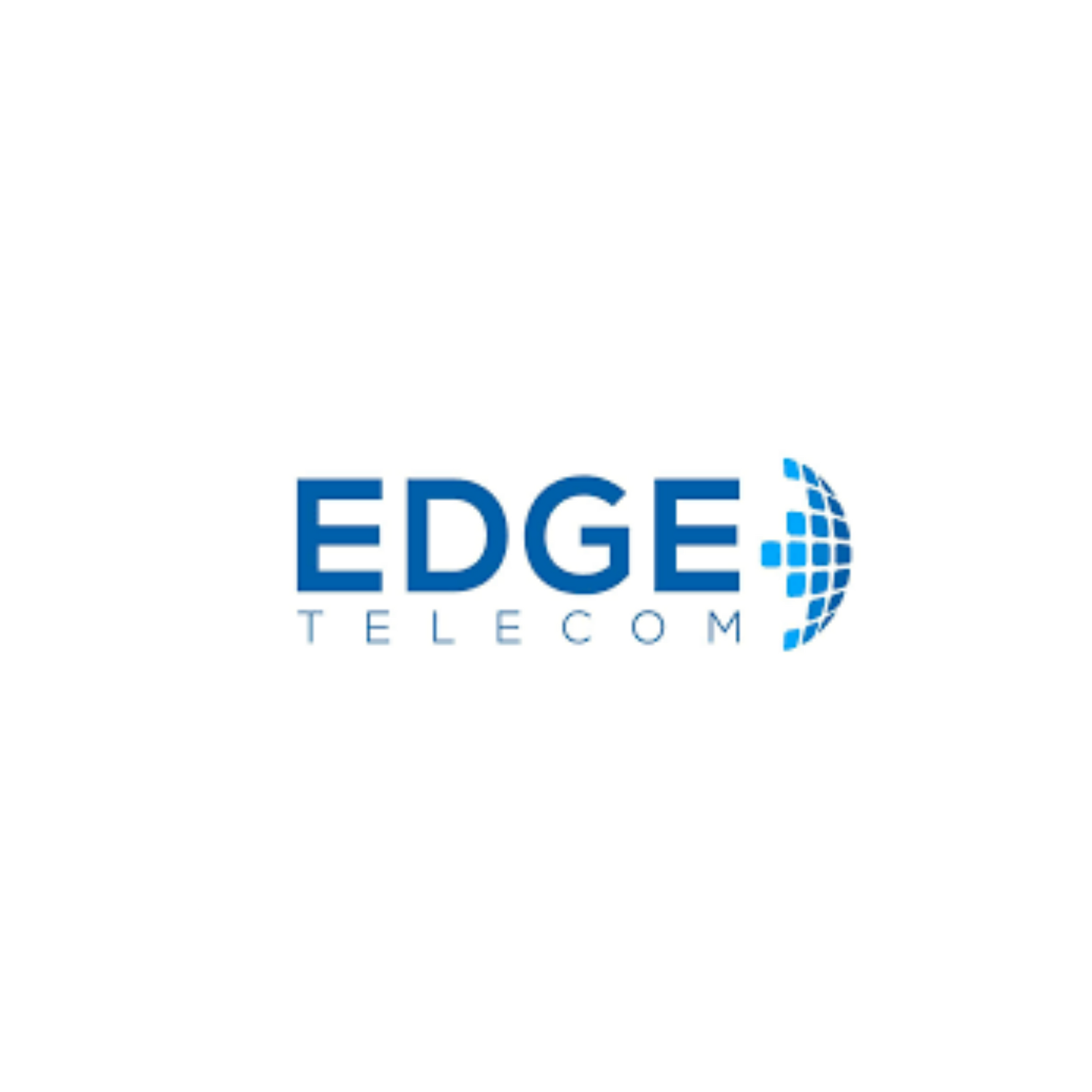 EDGE Telecom logo in blue with a stylized globe icon