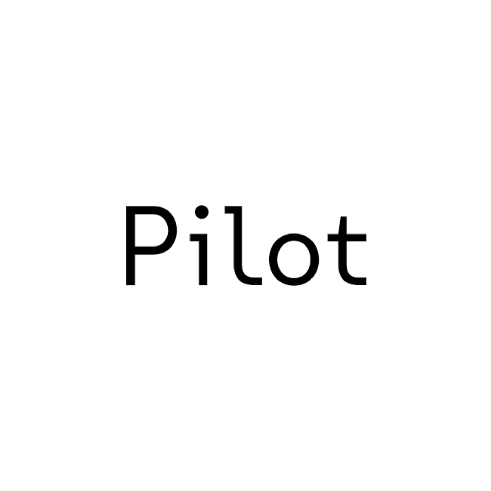 Black text reading “Pilot” centered on a white background