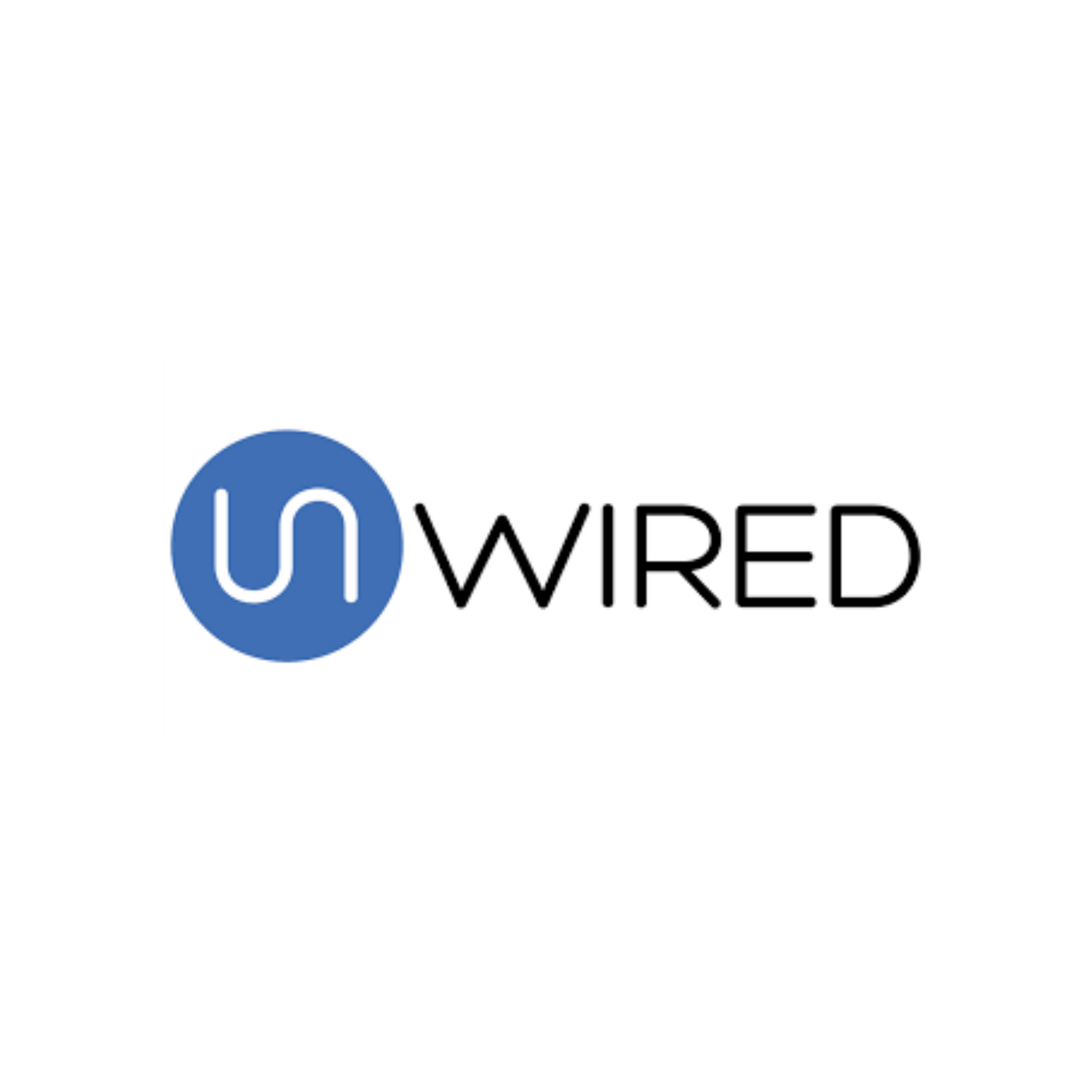 WIRED logo with blue circular icon and black wordmark on white background