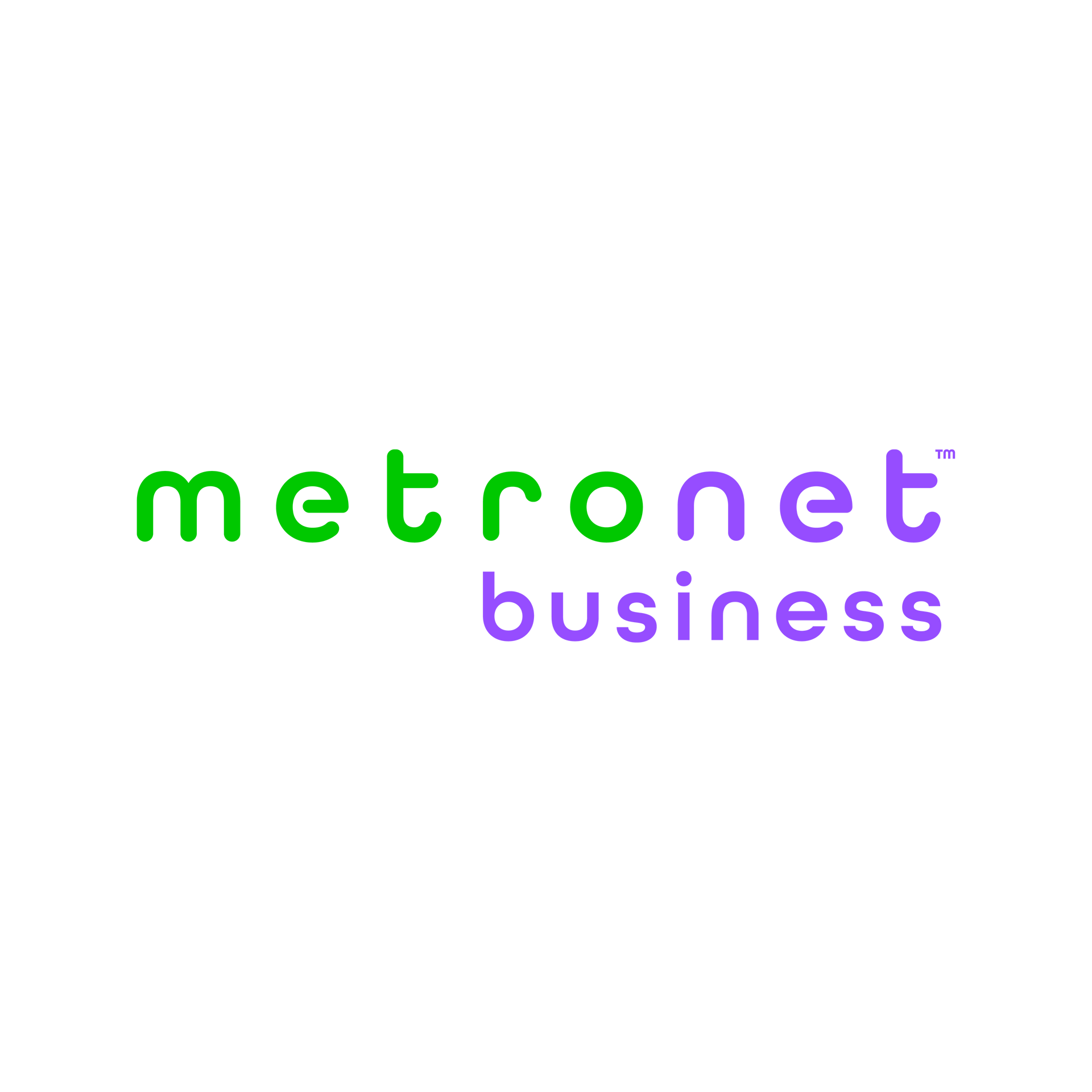 Metronet Business logo in green and purple on a white background