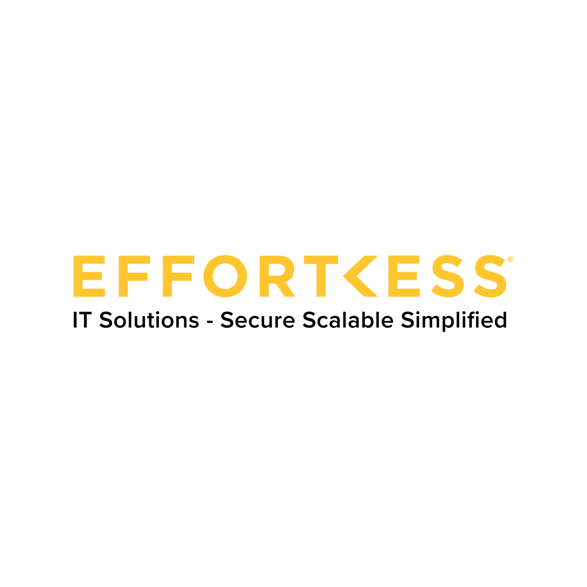 EFFORTKESS logo in gold with tagline “IT Solutions - Secure Scalable Simplified” beneath it