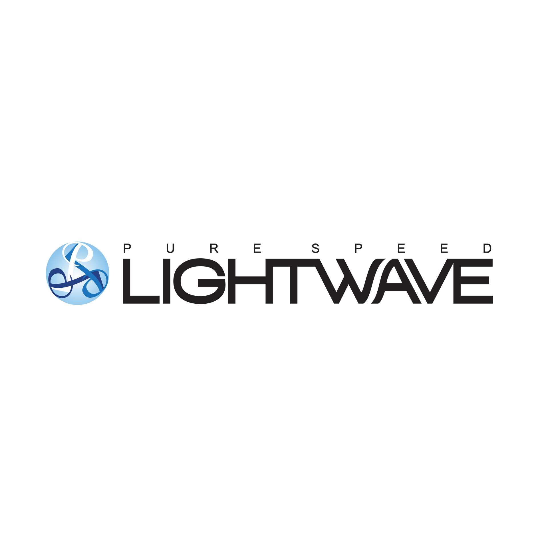 Light blue and black Lightwave logo with “Pure Speed” tagline on a white background