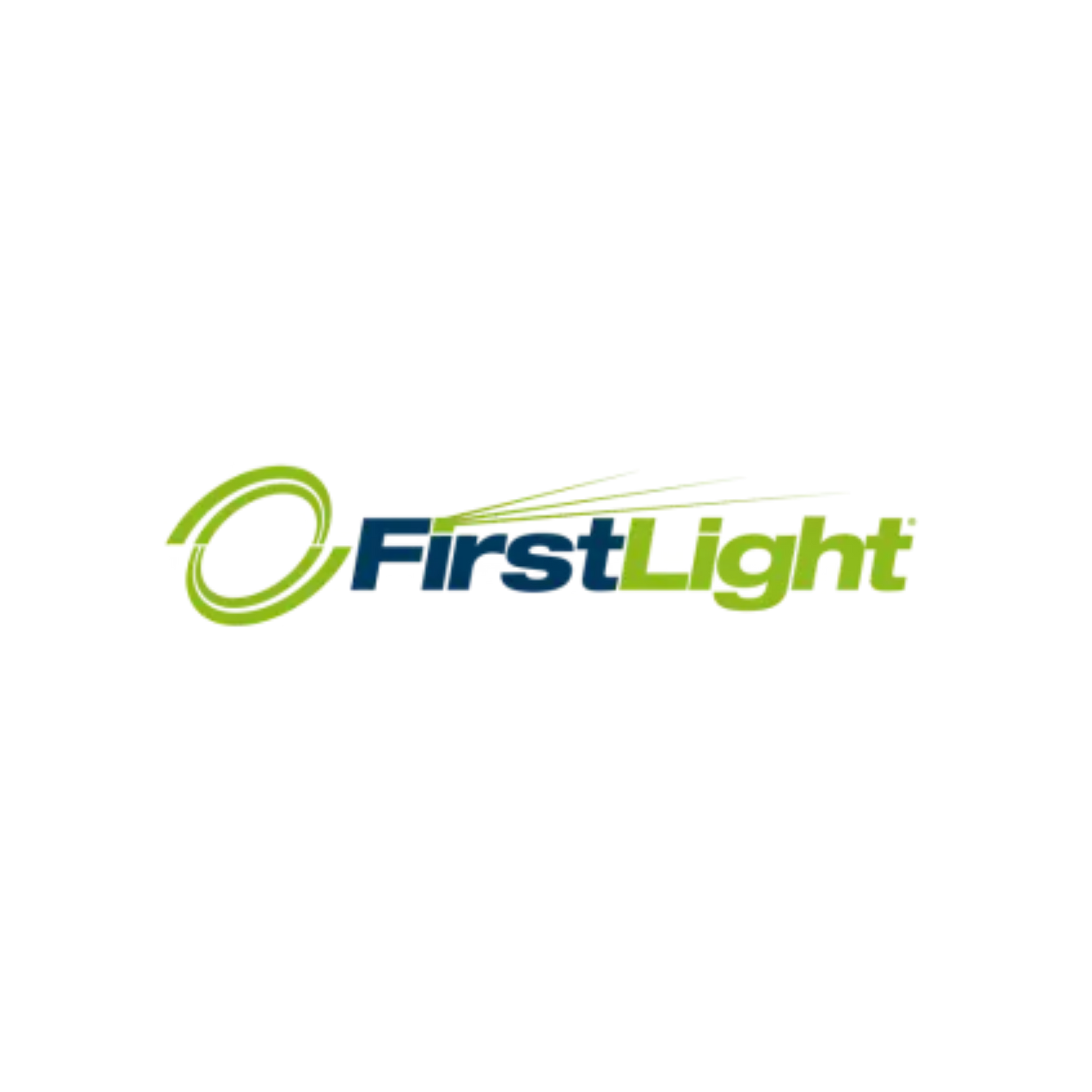 FirstLight logo in green and dark blue on a white background
