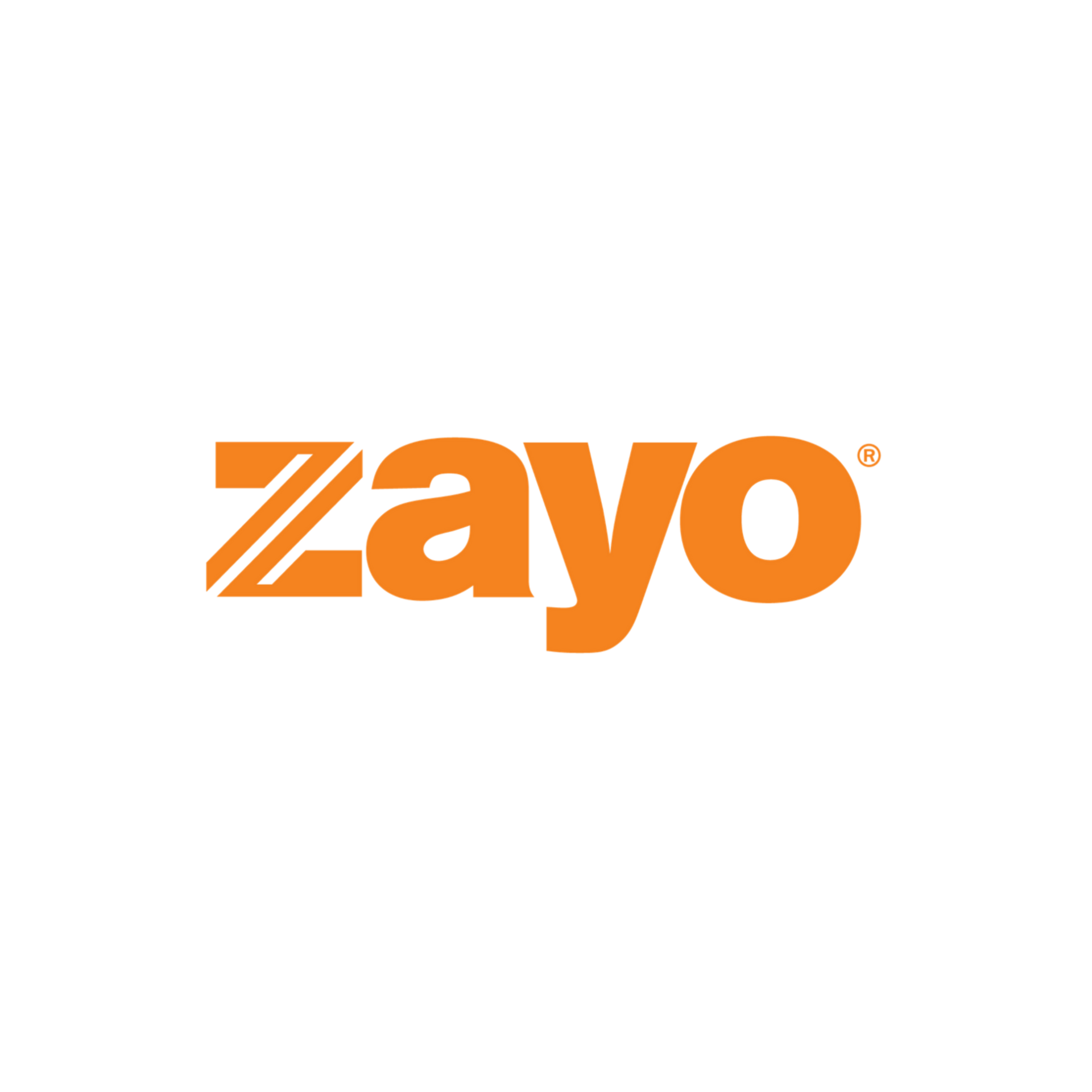 Orange Zayo logo on a white background