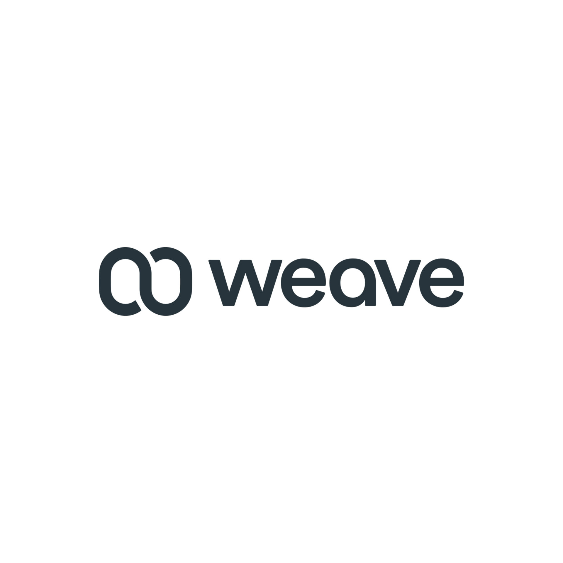 Weave logo in dark gray on a white background