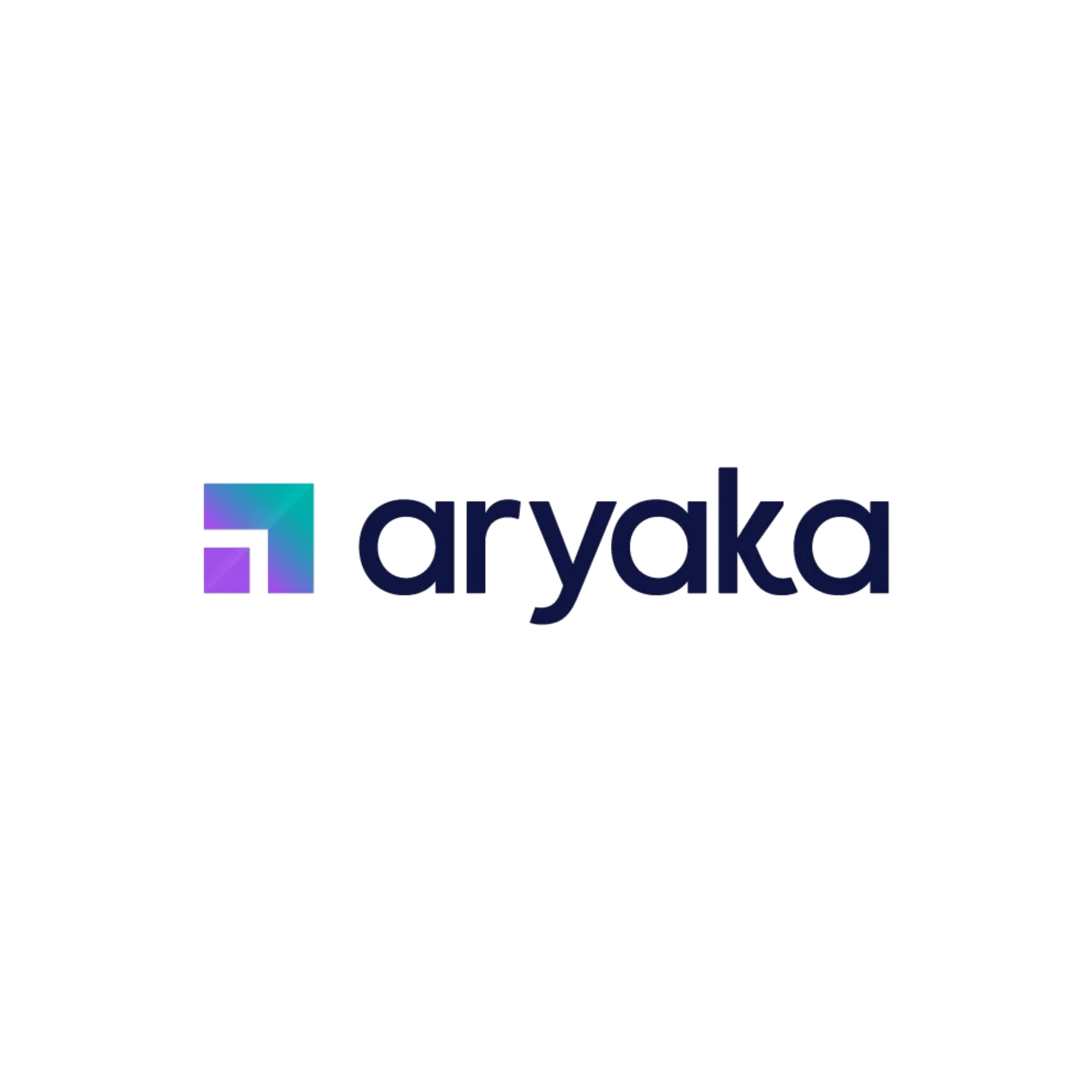 Aryaka logo in purple and blue on a white background