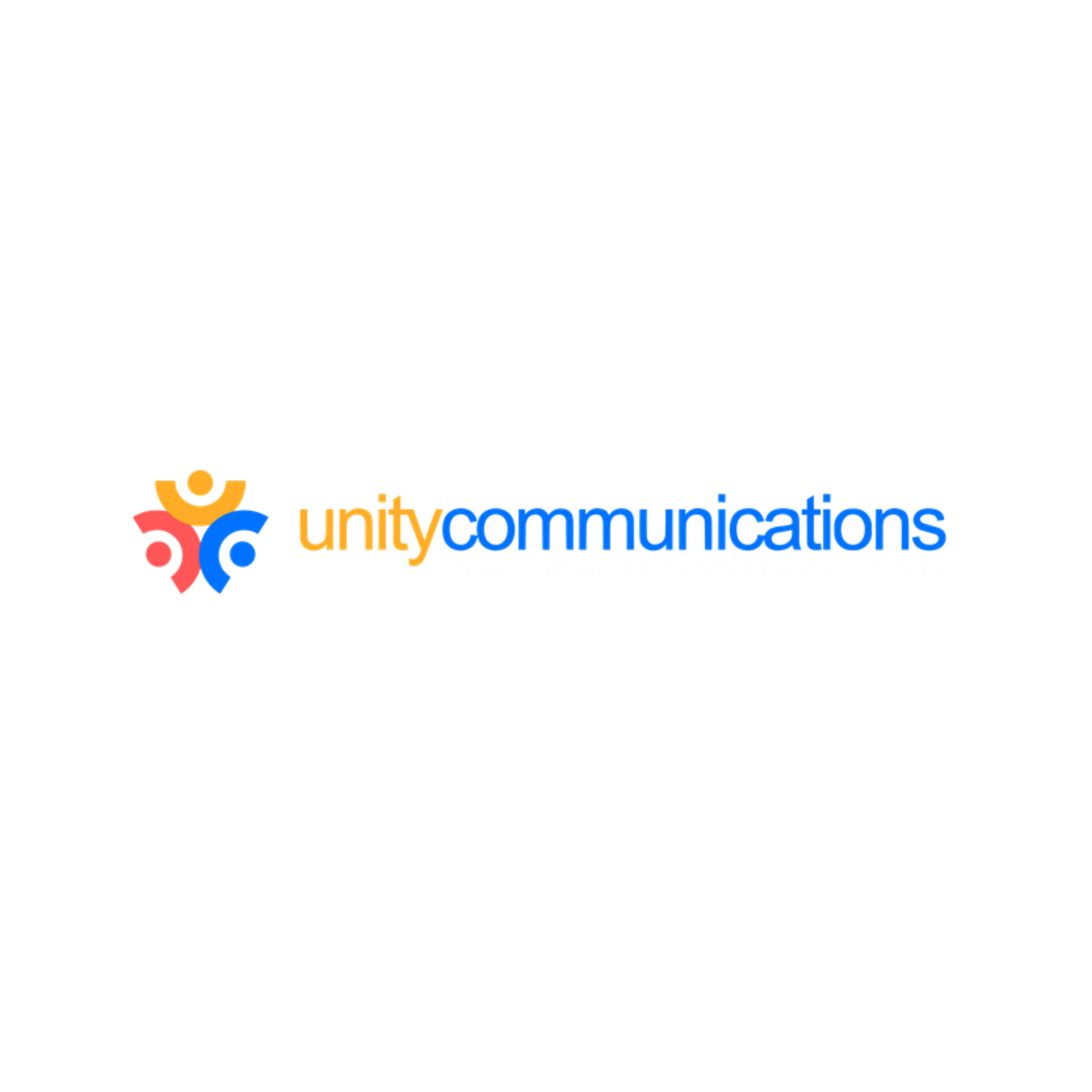 Unity Communications logo in orange and blue on a white background