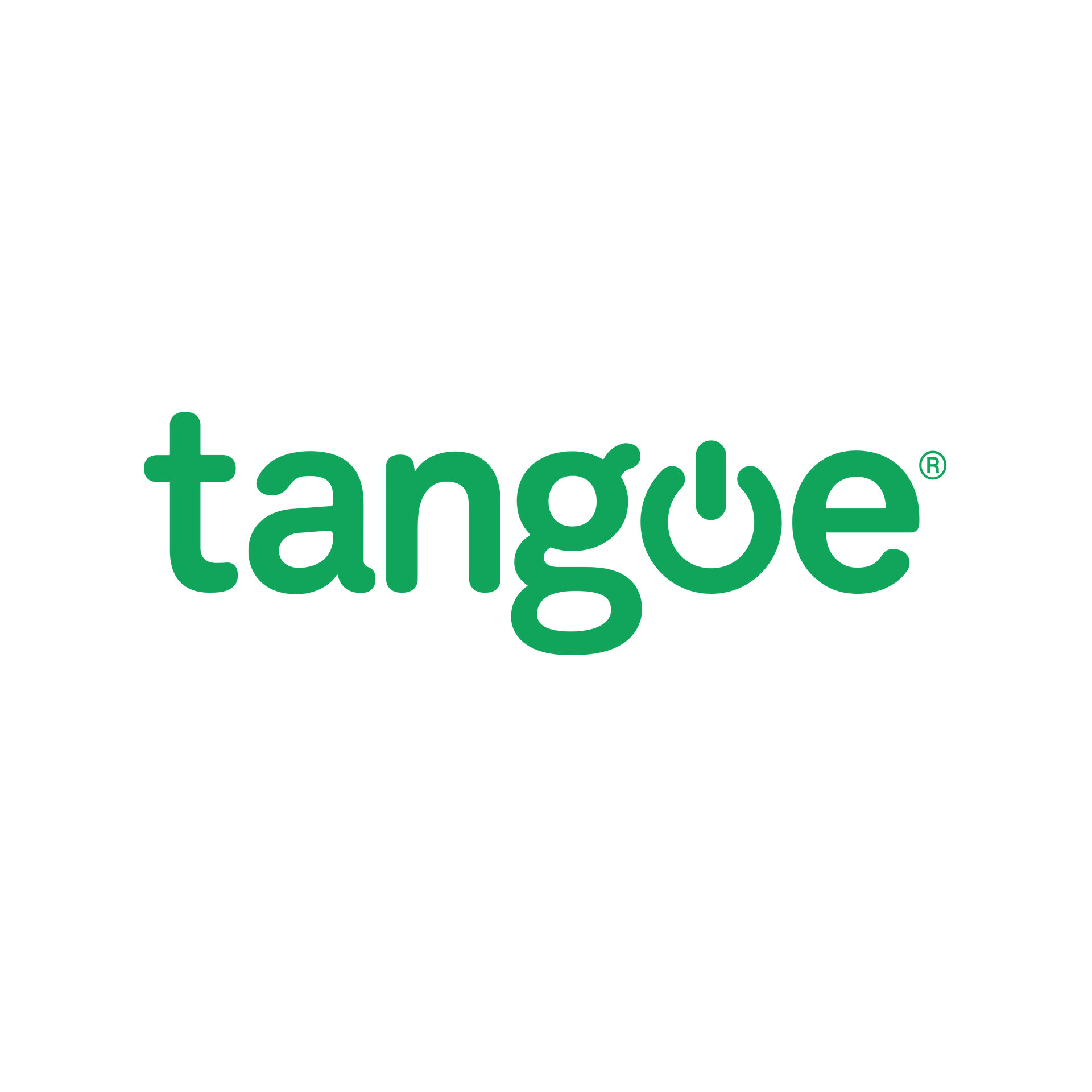 Green Tangue logo on a white background