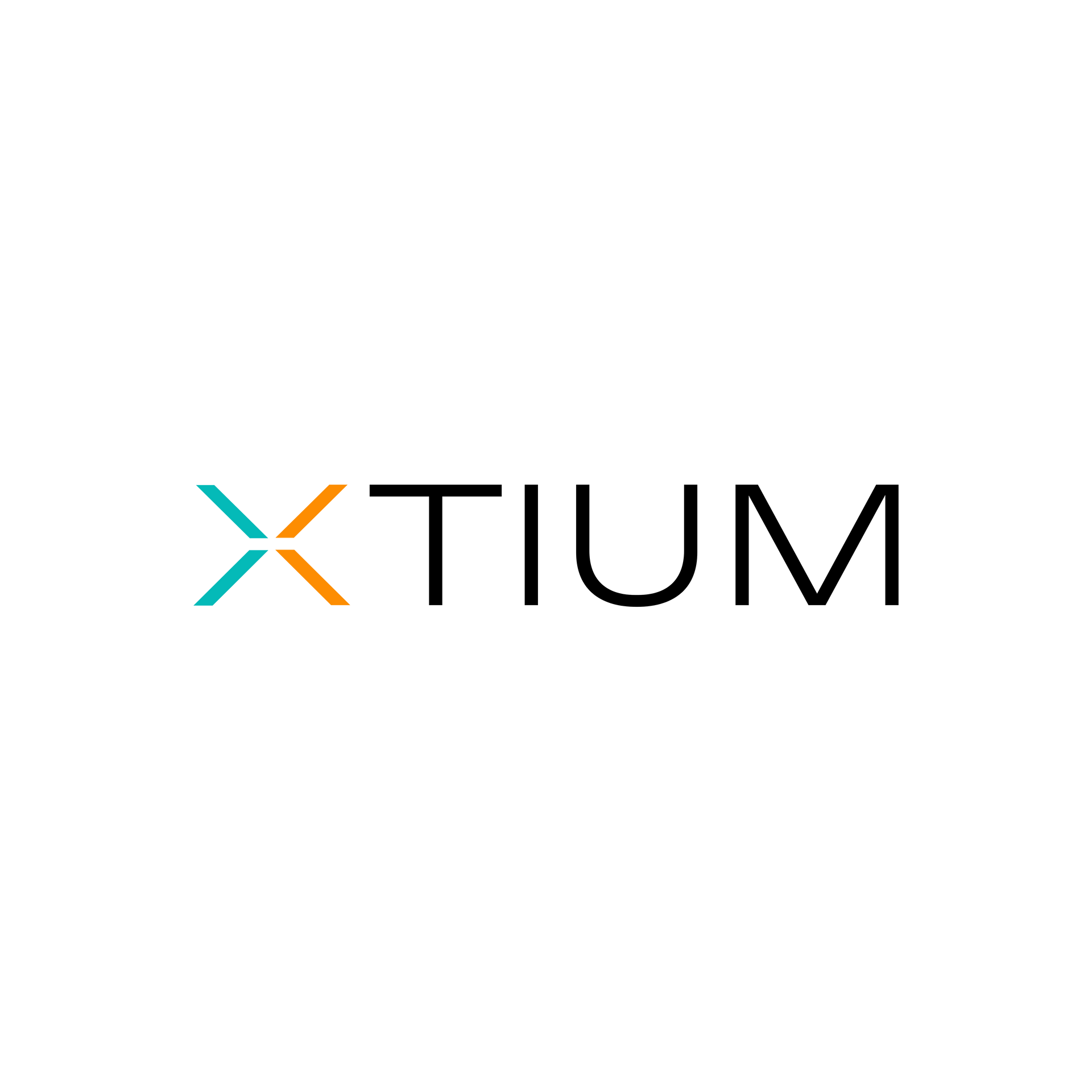 XTIUM logo with a stylized teal and orange “X” on a white background