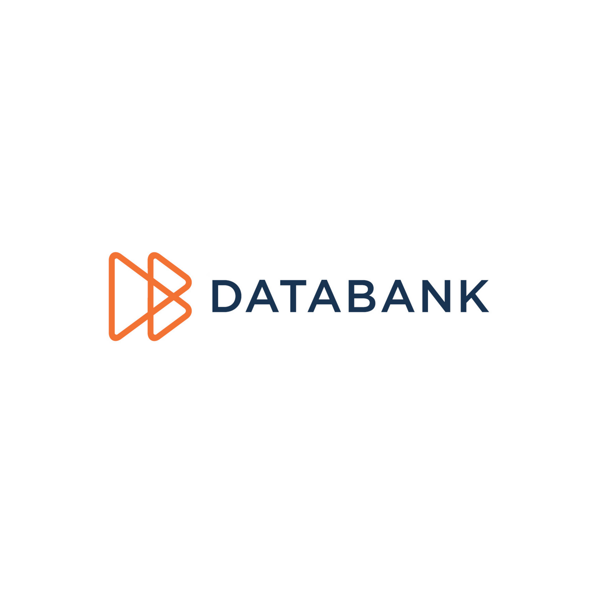 Orange and blue Databank logo on a white background