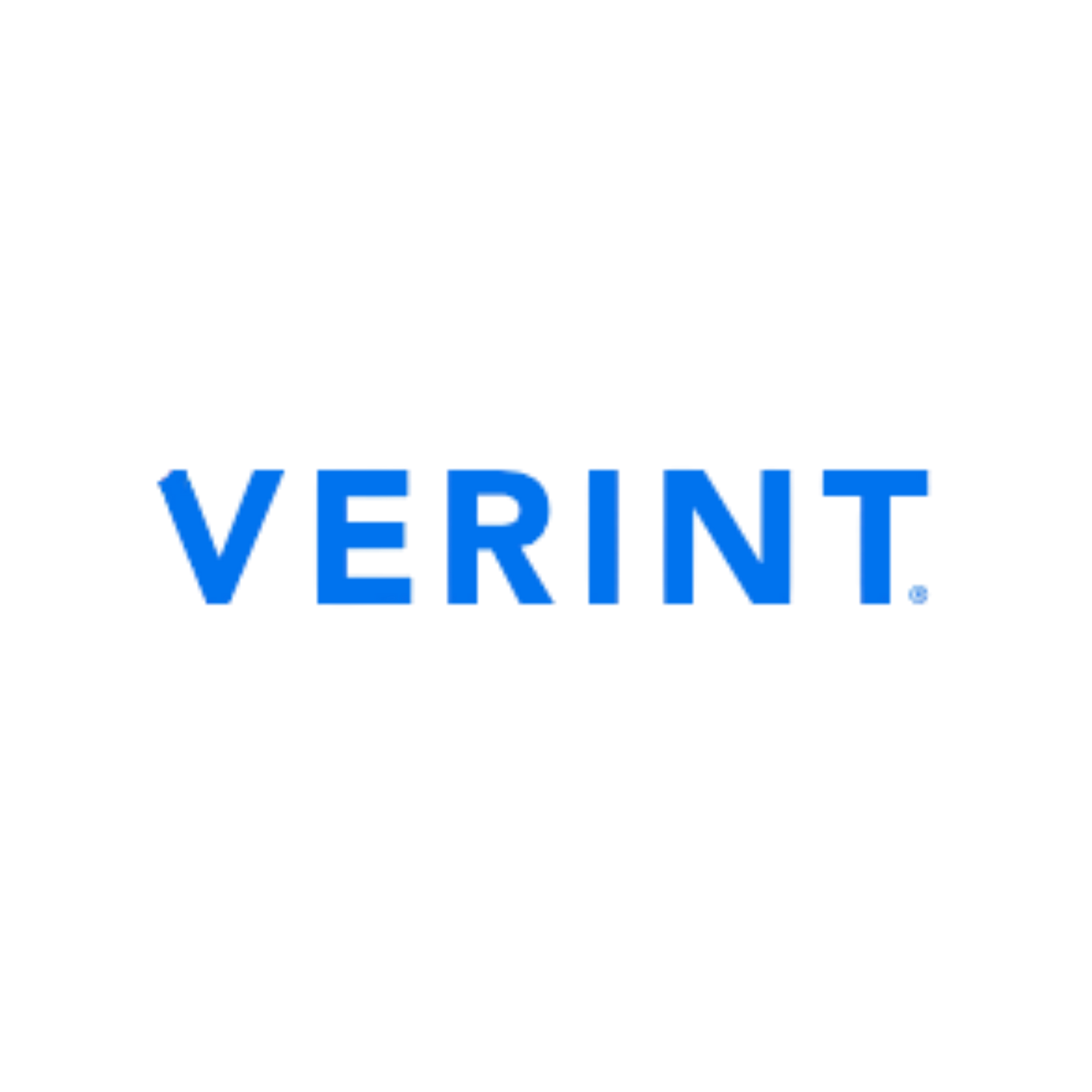Verint blue wordmark logo on a white background