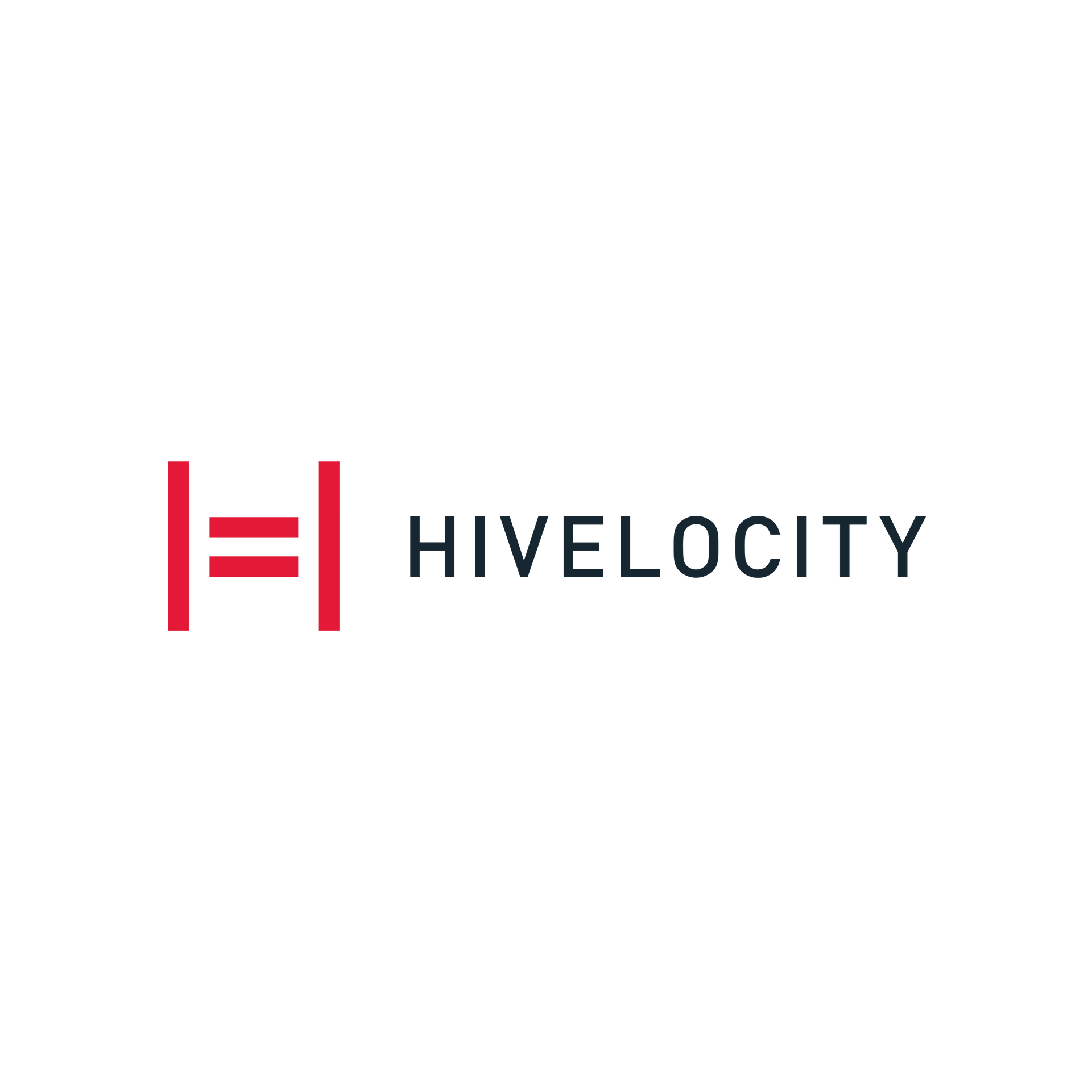 Hivelocity logo with red icon and black wordmark on a white background