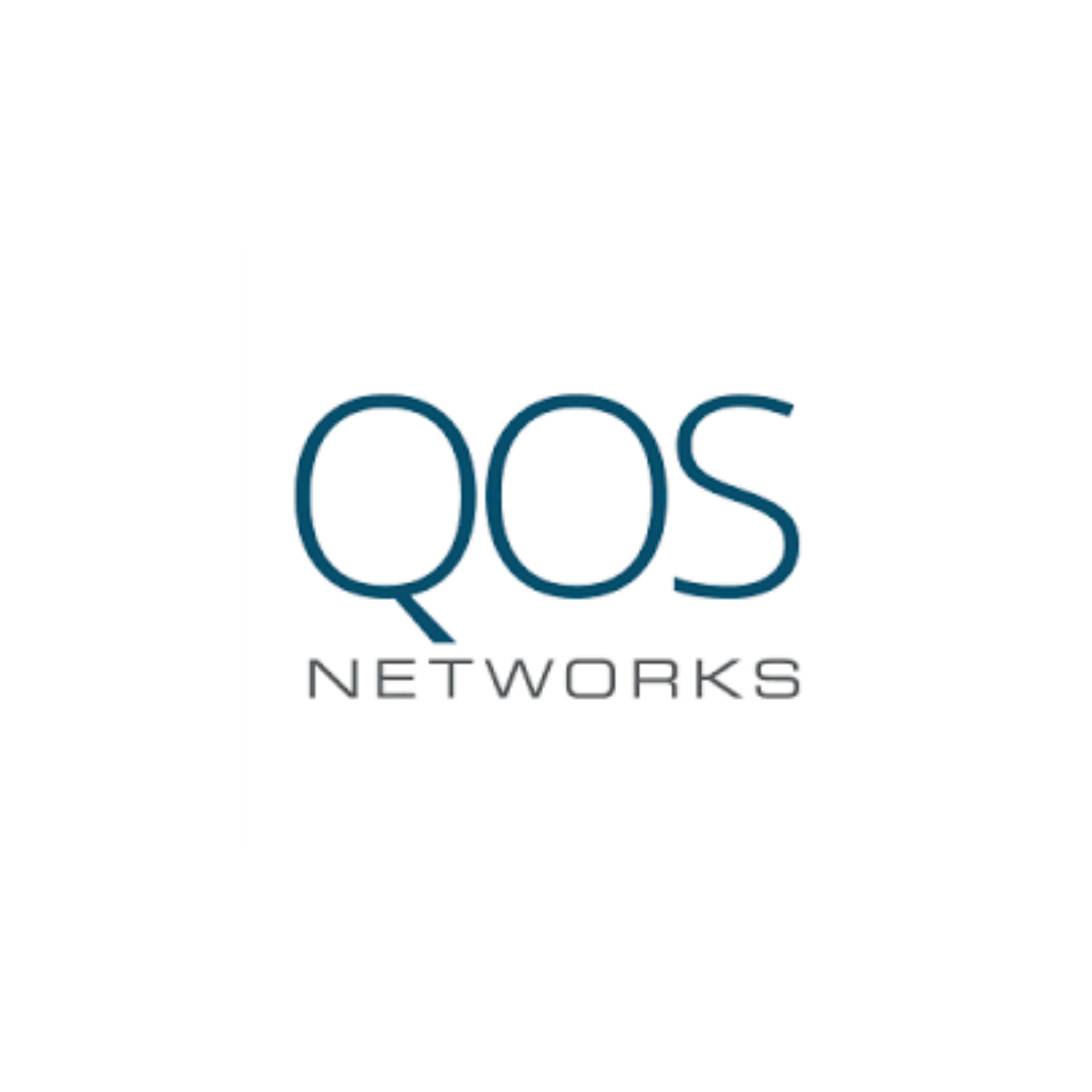 QOS Networks logo in blue text on a white background