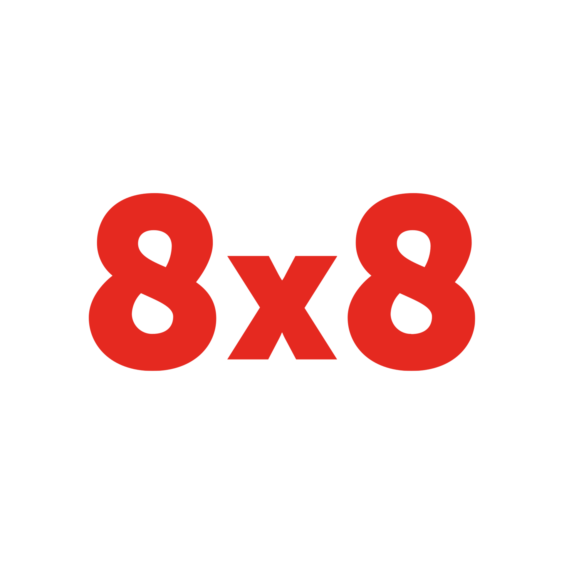 Red “8x8” text on a white background