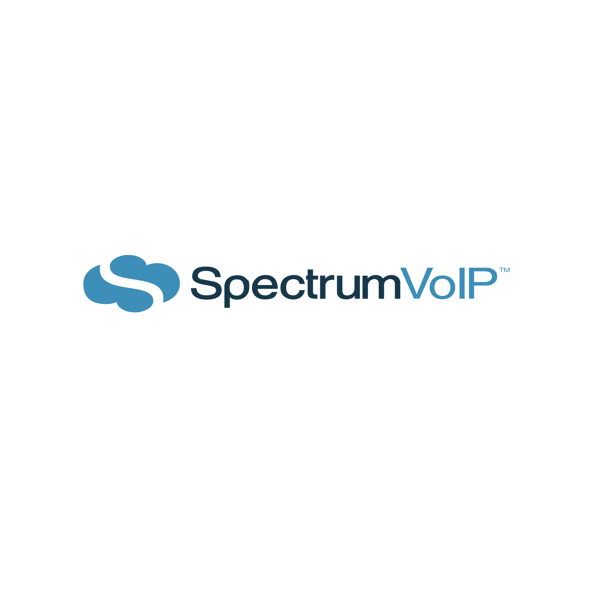 SpectrumVoIP logo in blue and gray on a white background