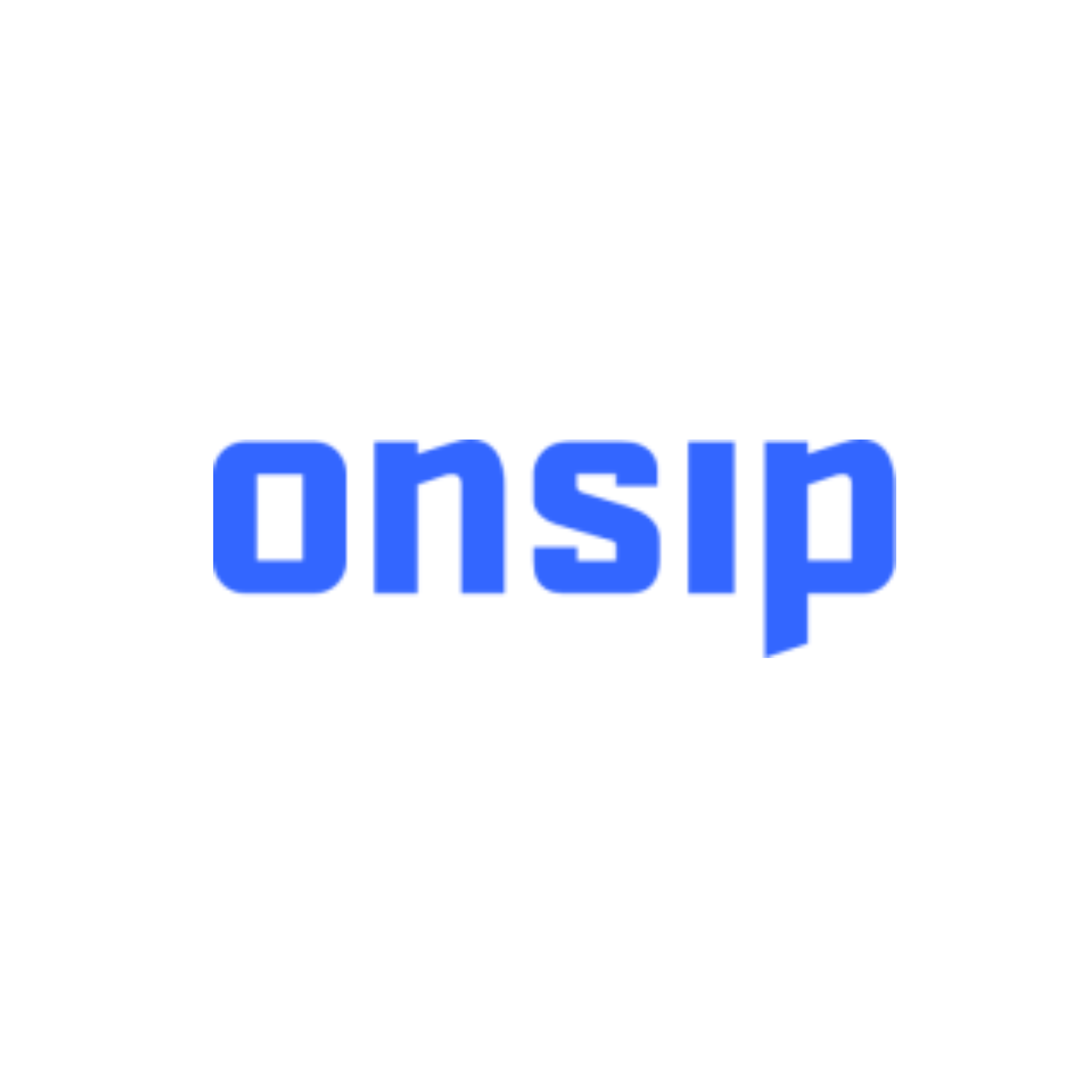 Blue Onsip logo on a white background