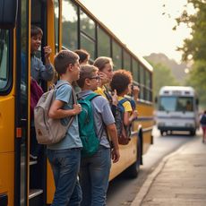 Passengers getting off the bus