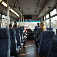 Inside a bus