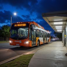 Bus at bus stop