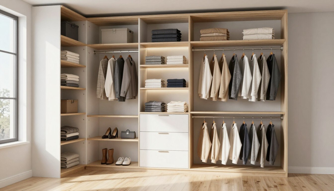 Beautifully organized home storage in a Chicago suburb home.