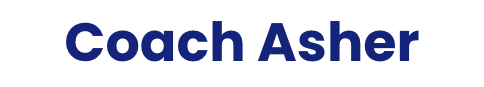 Coach Asher in dark blue text.