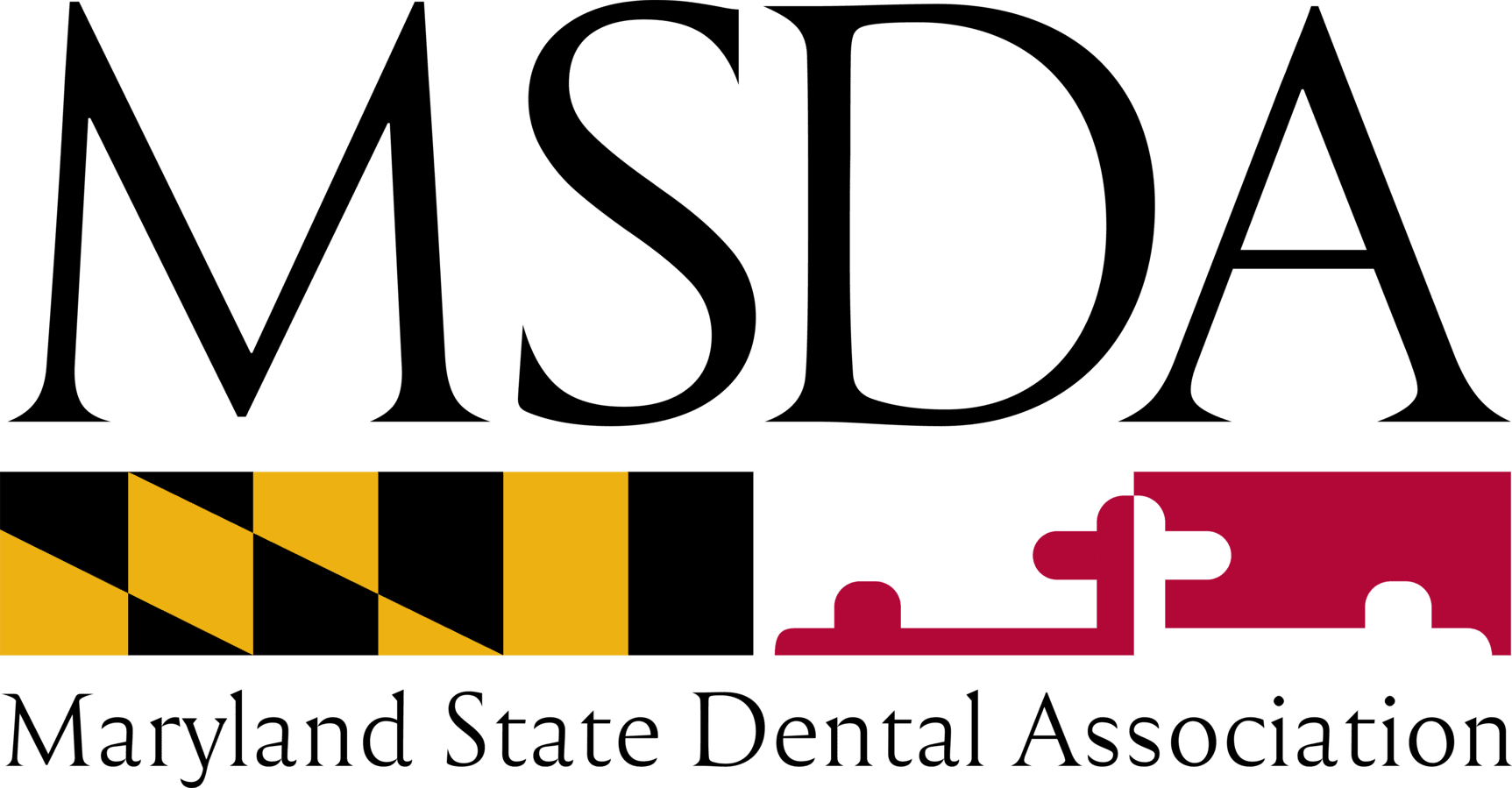 The logo for the maryland state dental association.