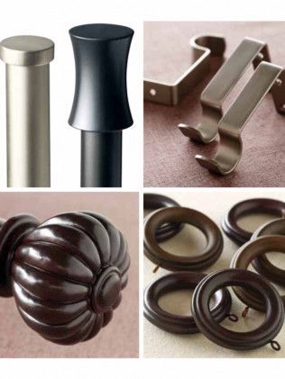 There are many different types of curtain poles and rings.