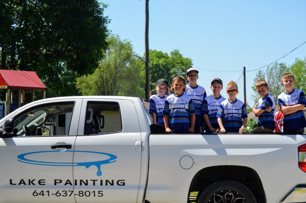 Athletics Team On A Van — New Sharon, IA — Lake Painting