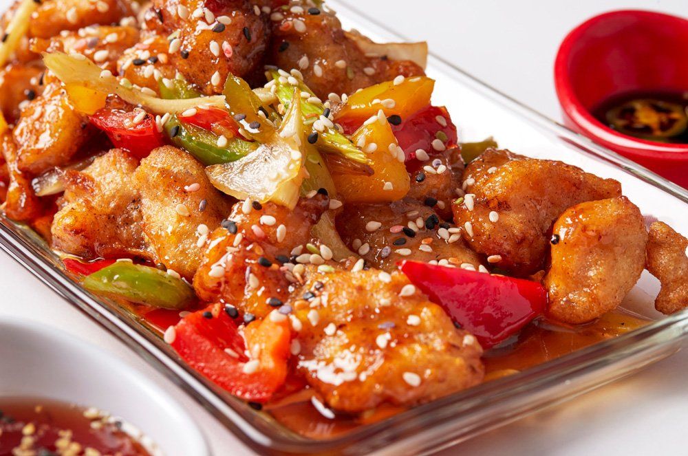 sweet and sour pork dish
