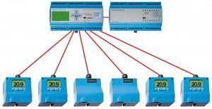 A bunch of blue boxes with the number 219 on them