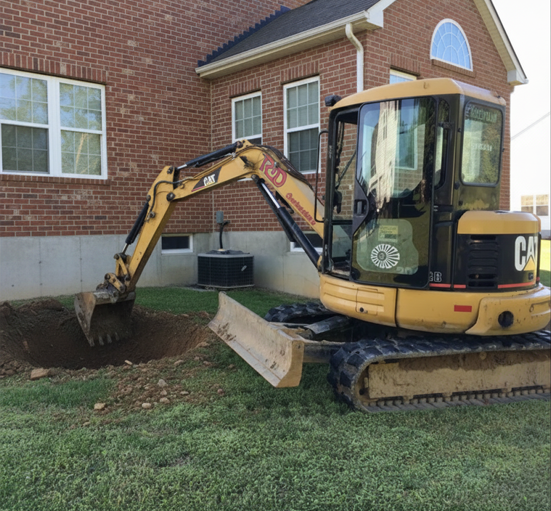 basement entrance construction excavation