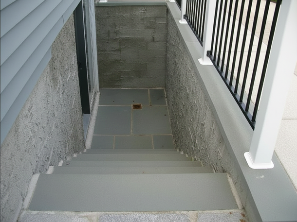 basement apartment or ADU entrance and stairwell