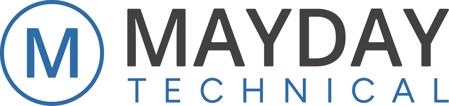 Black logo with stylized 