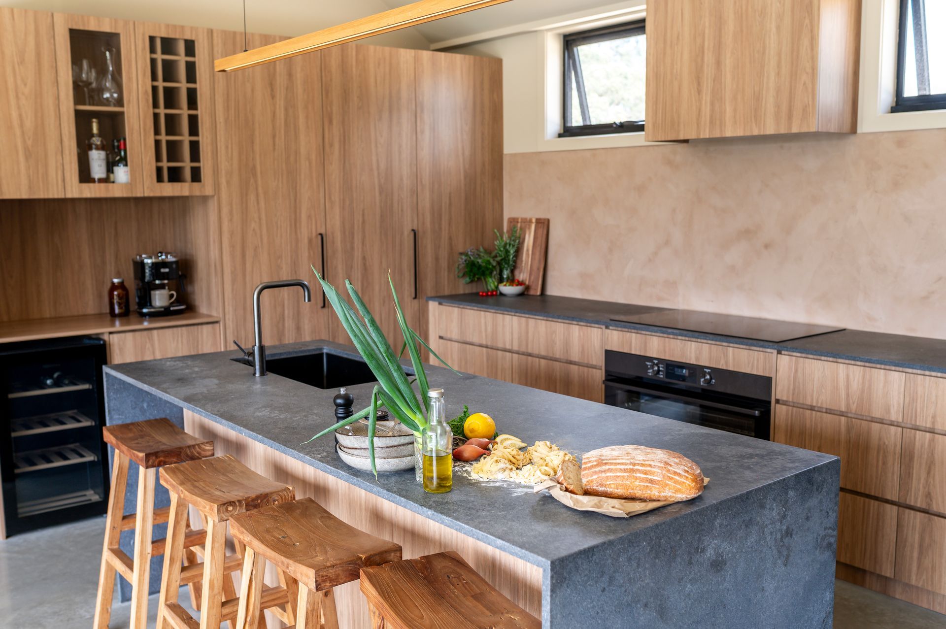 A Kitchen Under Construction With a Sink and a Window  — Flow Kitchens in Taree South, NSW