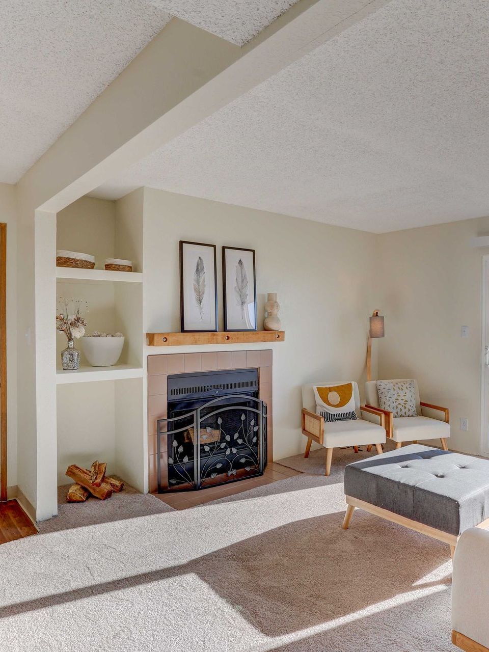 Interior photo of a wooden staircase