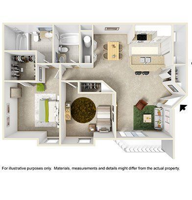 It is a 3d floor plan of a house.