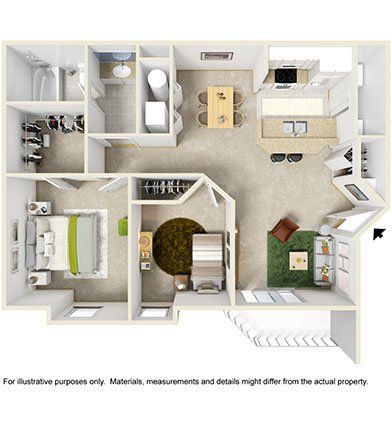 An aerial view of a floor plan of a house.