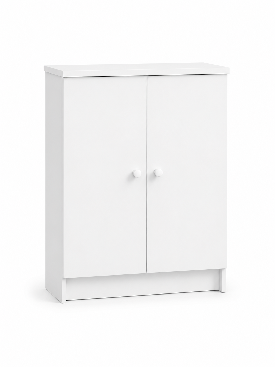 Mobiletto bianco a due ante con piccole maniglie