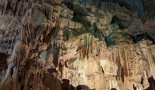 An aerial view of a street in a small town